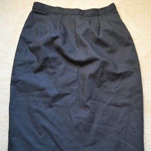 Vintage Black Pencil Skirt Size 10